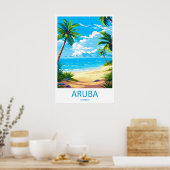Aruba Park Reis Vintage Ski Nationale Poster (Keuken)