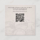 Aruba Passport Wedding QR Informatiekaartje (Voorkant)