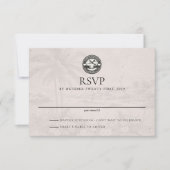 Aruba Passport Wedding RSVP Kaart (Voorkant)