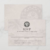 Aruba Passport Wedding RSVP Kaart (Voorkant / Achterkant)