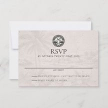 Aruba Passport Wedding RSVP Kaart