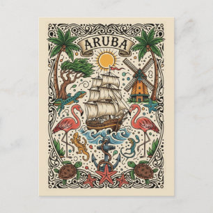 Aruba Reizen Briefkaart