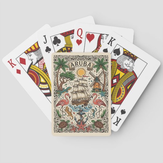 Aruba Reizen Pokerkaarten (Achterkant)