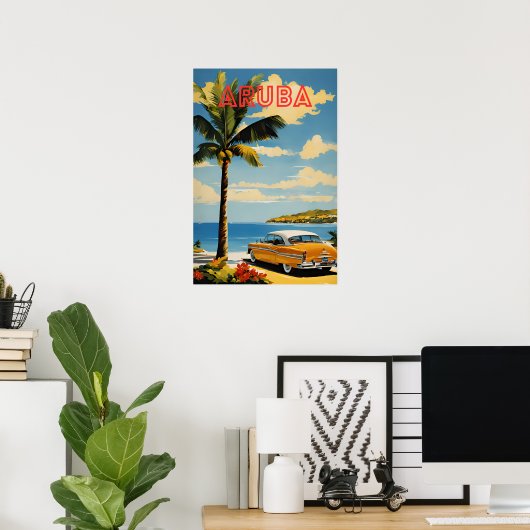 Aruba Reizen Poster (Thuiskantoor)