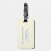 Aruba Retro Caribbean Island met Flamingo  Bagagelabel (Achterkant verticaal)