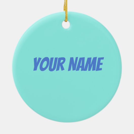 Aruba Retro Caribbean Island met Flamingo  Keramisch Ornament (Achterkant)