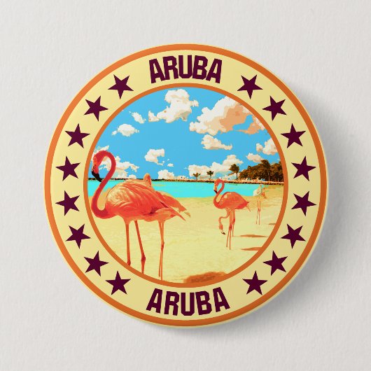 Aruba Ronde Button 7,6 Cm (Voorkant)