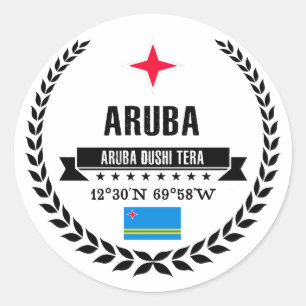Aruba Ronde Sticker