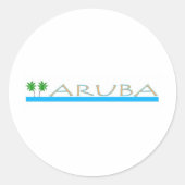 Aruba Ronde Sticker (Voorkant)