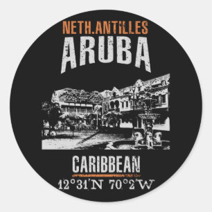 Aruba Ronde Sticker