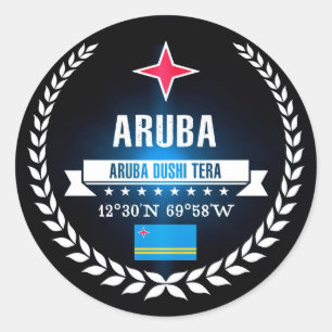 Aruba Ronde Sticker