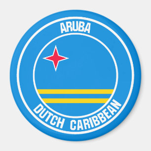 Aruba Round Emblem Magneet