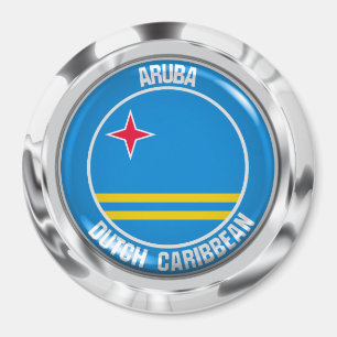 Aruba Round Emblem Magneet