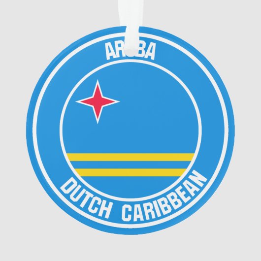 Aruba Round Emblem Ornament (achterkant)