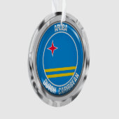 Aruba Round Emblem Ornament (voorkant)