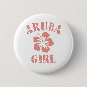 Aruba-roze meisje ronde button 5,7 cm