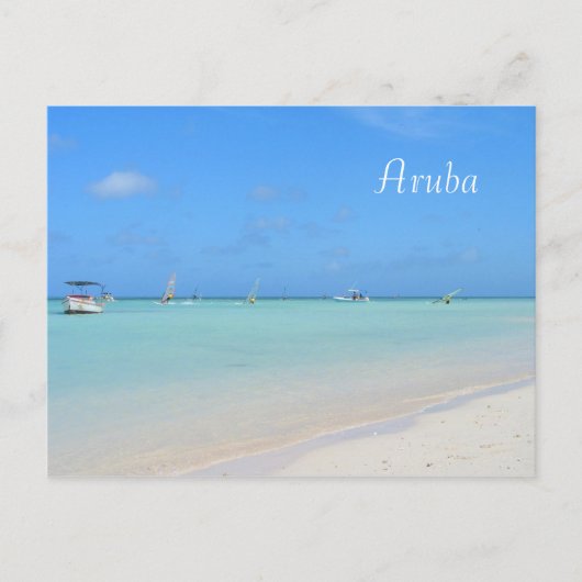 Aruba Sailboarding Briefkaart (Voorkant)