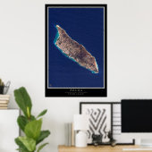 Aruba Satellite Poster Map (Thuiskantoor)