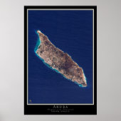 Aruba Satellite Poster Map (Voorkant)