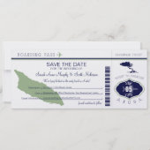 ARUBA Save the Date Boarding Pass (Voorkant)
