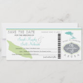 ARUBA Save the Date Boarding Pass (Voorkant)
