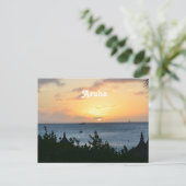 Aruba Setting Sun Briefkaart (Staand voorkant)