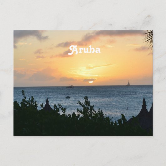 Aruba Setting Sun Briefkaart (Voorkant)