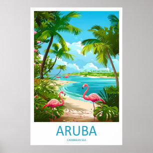 Aruba Ski Nationaal Vintage Reispark Poster
