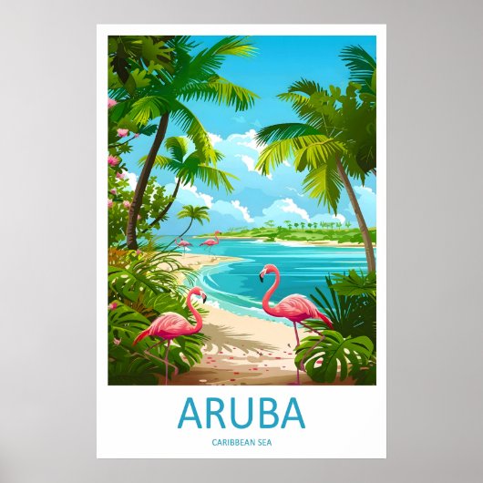 Aruba Ski Nationaal Vintage Reispark Poster (Voorkant)