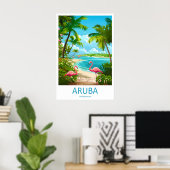 Aruba Ski Nationaal Vintage Reispark Poster (Thuiskantoor)