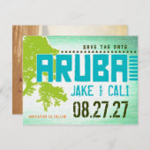 ARUBA Sla de datum op Save The Date (Voorkant / Achterkant)