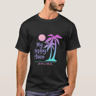 Aruba Souvenir Palm Happy Beach T-shirt