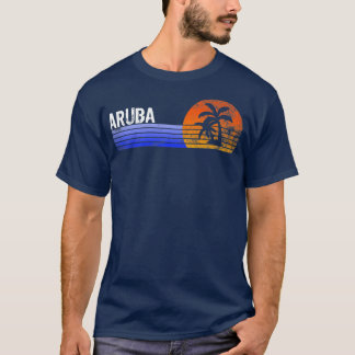 Aruba Souvenir Retro Sunset Trip Summer Vacking T-shirt