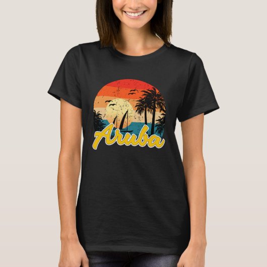 Aruba Souvenirs Caribbean Islands Vacation Vacay M T-shirt (Voorkant)