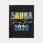 Aruba Spring Break 2026 Summer Vacation Beach  Fleece Deken (Voorkant)
