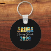 Aruba Spring Break 2026 Zomer Vakantie Strand Sleutelhanger (Voorkant)