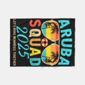 Aruba Squad 2025 Vacation Friends Family Matching Fleece Deken (Voorkant (Horizontaal))