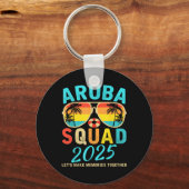 Aruba Squad 2025 Vacation Friends Family Matching Sleutelhanger (Voorkant)