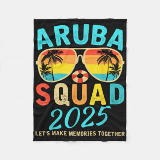 Aruba Squad 2025 Vakantie Vrienden Familie Matchin Fleece Deken