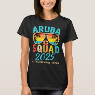 Aruba Squad 2025 Vakantie Vrienden Familie Matchin T-shirt