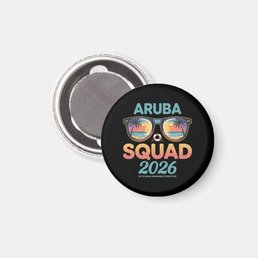 Aruba Squad 2026 Retro Magneet (Voorkant / Achterkant)