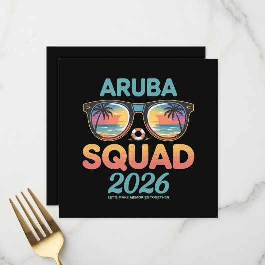 Aruba Squad 2026 Retro Menu (Voorkant / Achterkant in situ)