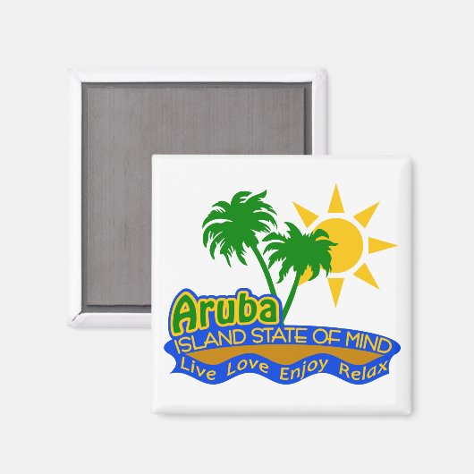 Aruba State of Mind magneet (Voorkant / Achterkant)