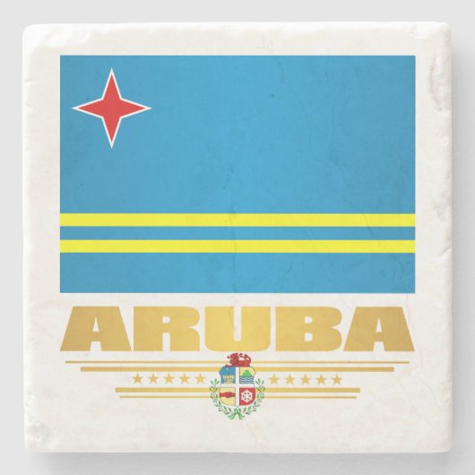 Aruba Stenen Onderzetter (Voorkant)