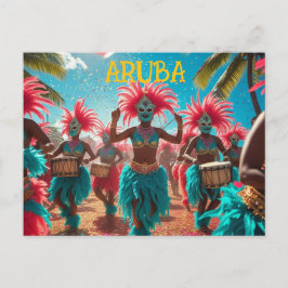Aruba-stijl vier postkaart feestdagenkaart