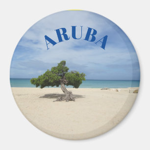 Aruba strand scène magneet