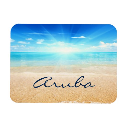 Aruba strandzonnopster magneet (Horizontaal)