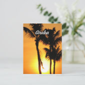 Aruba Sunset Briefkaart (Staand voorkant)