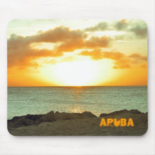 Aruba Sunset Mousepad Muismat (Voorkant)
