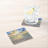 Aruba Sunset over Verplaatsend Zee Kartonnen Onderzetters (Insitu)